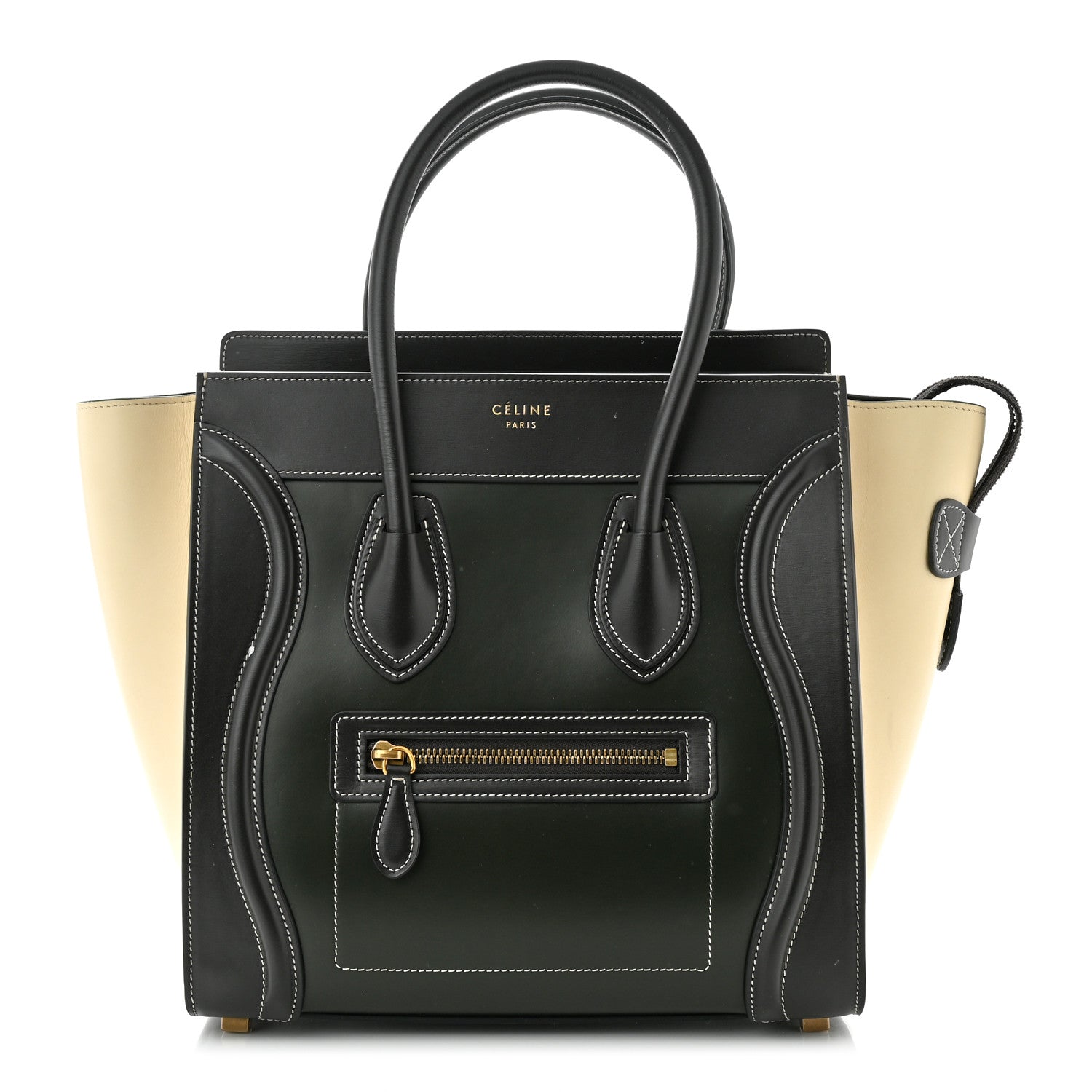 Celine Smooth Calfskin Tri-Color Micro Luggage Light Emerald 1 of 9