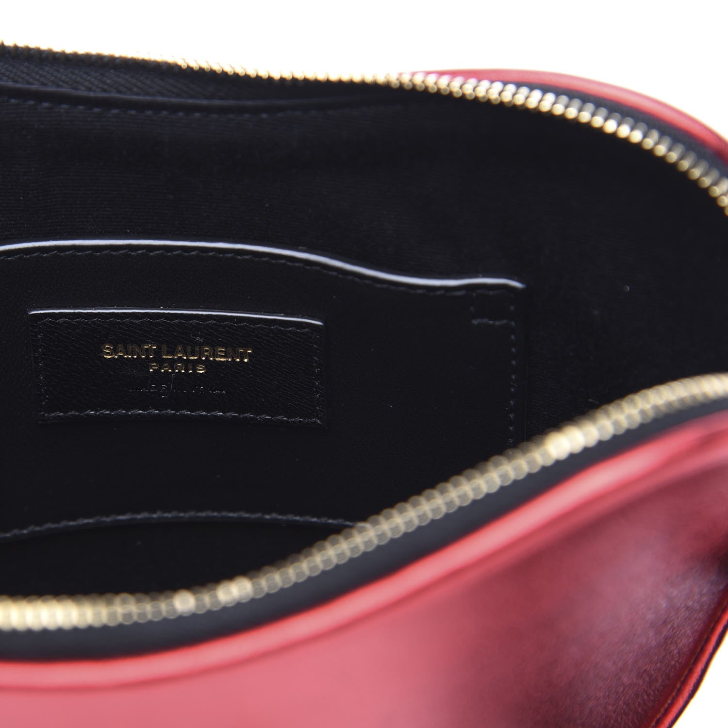 Saint Laurent Metallic Calfskin Heart Monogram Crossbody Black Rouge 6 of 11