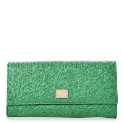Dolce & Gabbana Dauphine Continental Flap Wallet Verde 1 of 8