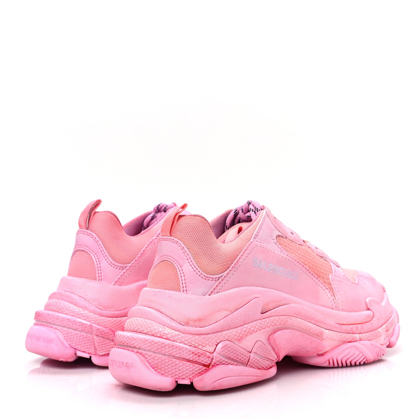 Fabric Mesh Dyed Womens Triple S Sneakers 39 Pink