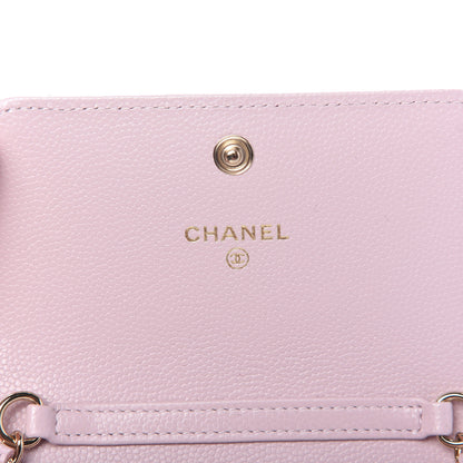 Chanel Caviar Quilted Coco Candy Card Holder On Chain Light Pink 6 of 9