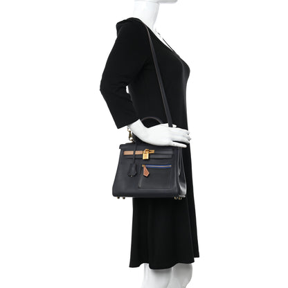 Hermes Swift Colormatic Kelly Retourne 25 Caban Black Chai Gold Etoupe 2 of 11