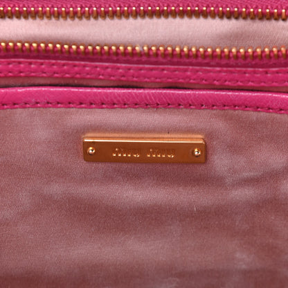 Miu Miu Goatskin Madras Bi-Color Bowling Bag Rosa Peonia 6 of 8