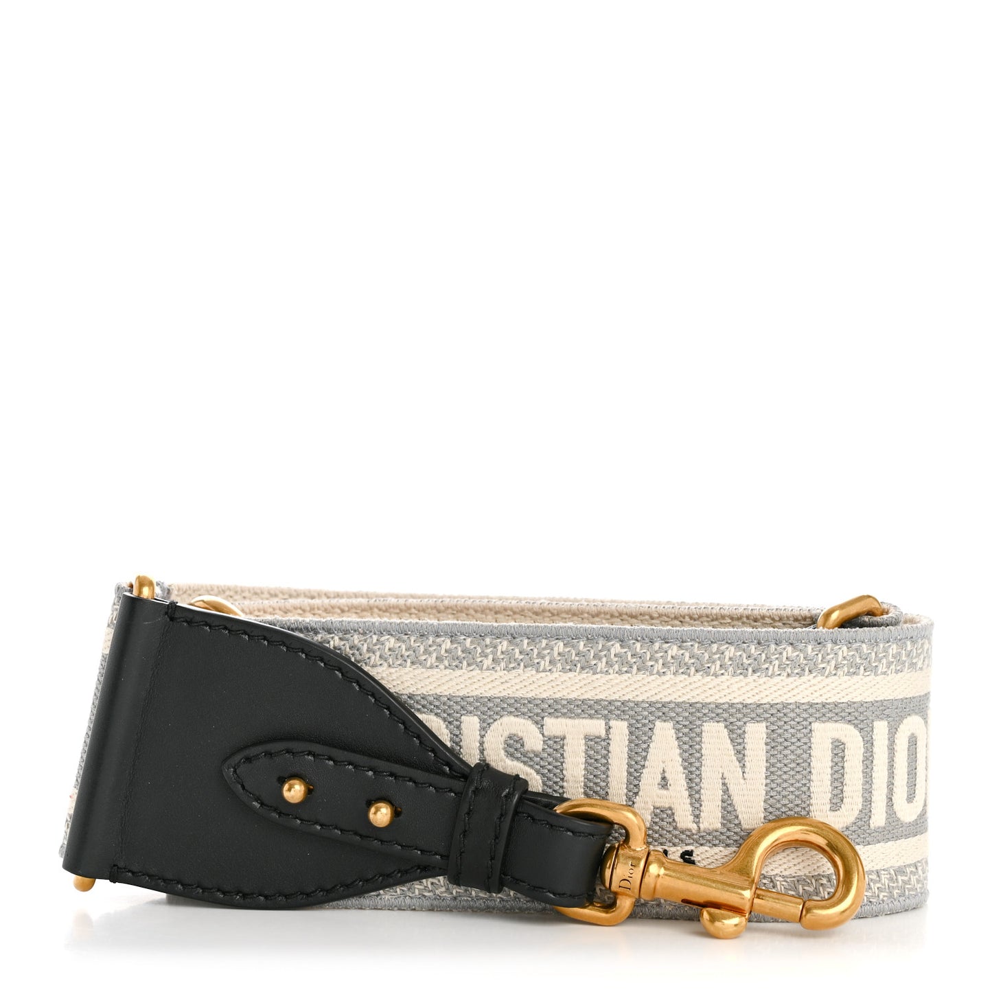 Canvas Embroidered Shoulder Strap Grey