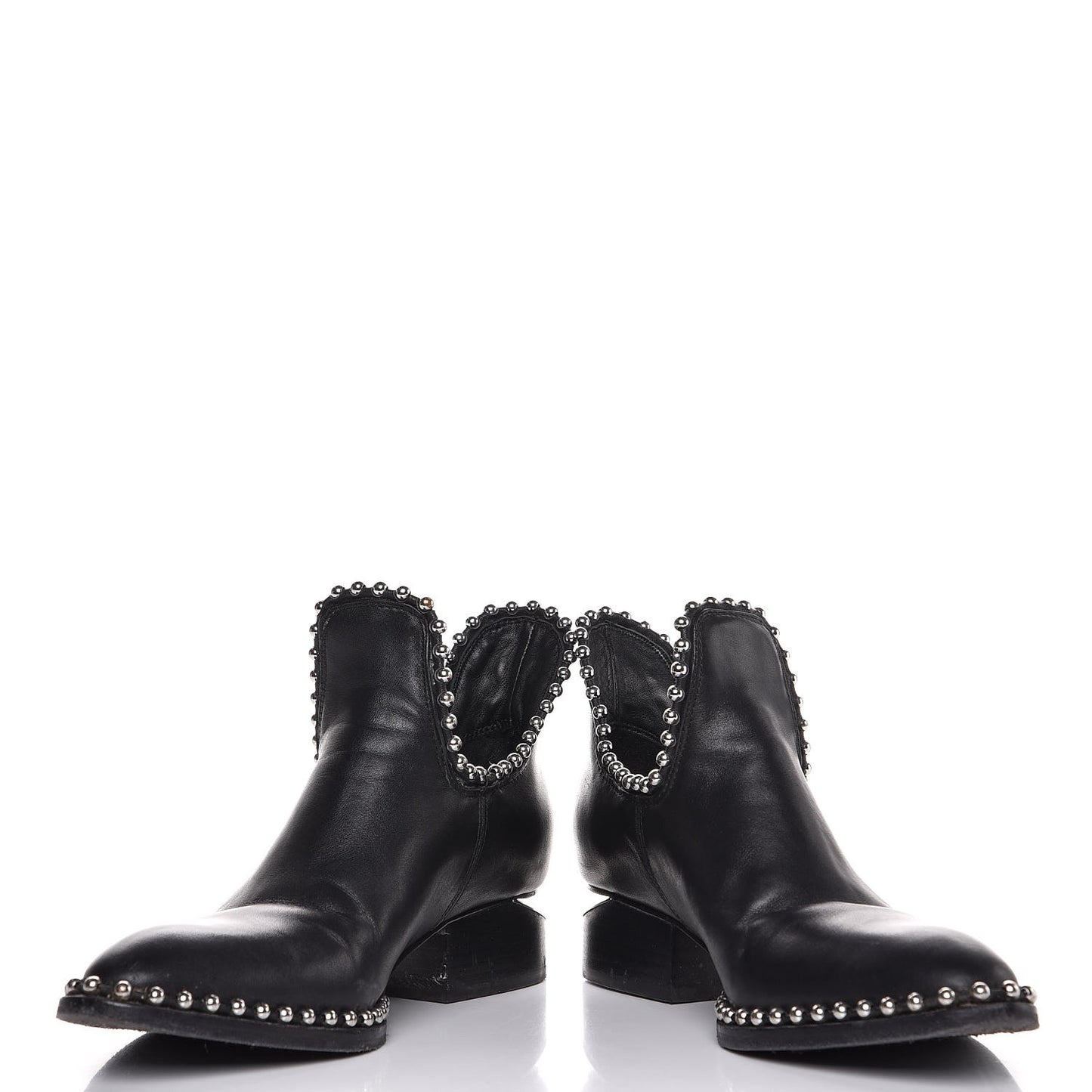 Calfskin Studded Kori Cutout Boots 36 Black