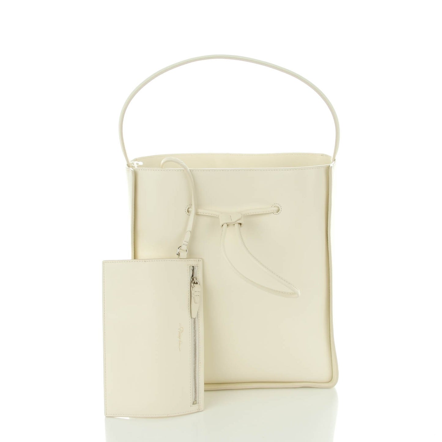 3.1 Calfskin Large Soleil Bucket Bag Off White