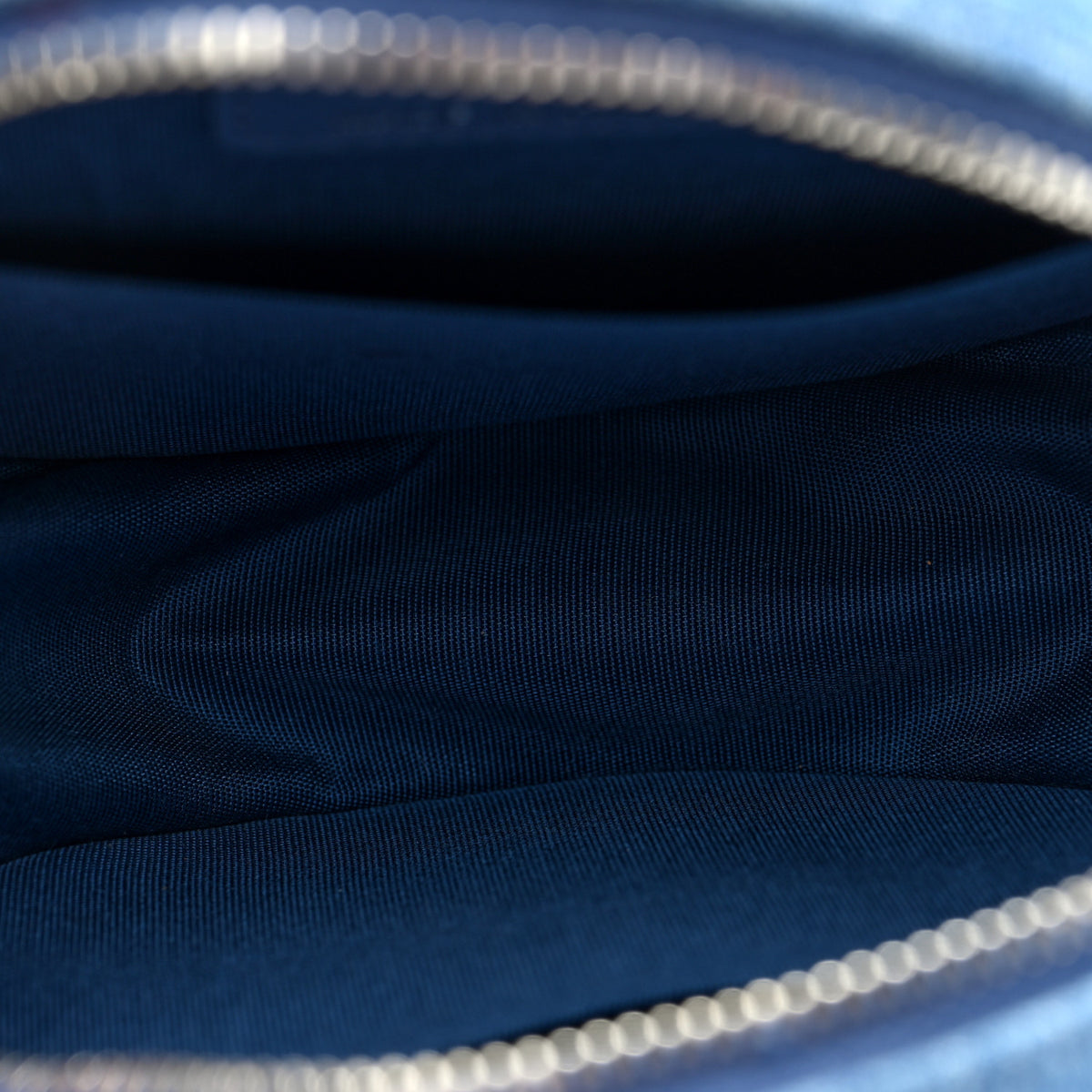 Chanel Denim Quilted Round Clutch With Chain Blue 5 of 10