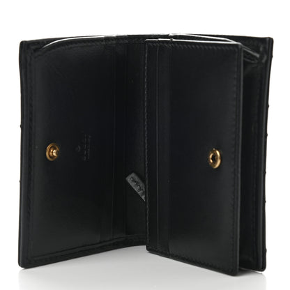 Gucci Calfskin Matelasse GG Marmont Card Case Wallet Black 5 of 7