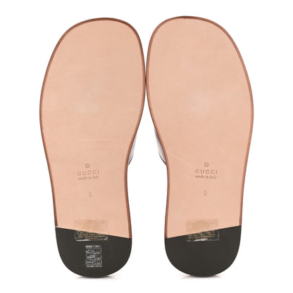 Gucci Nappa Samoa Interlocking G Mens Slide Sandals 9 Olivier Brown 6 of 10