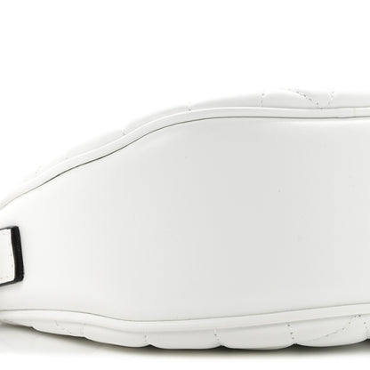 Versace Nappa Quilted La Medusa Half Moon Crossbody White 8 of 9