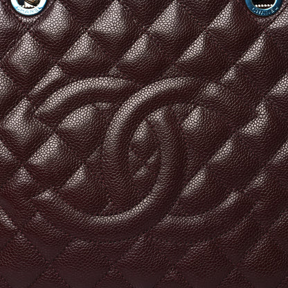 Chanel Caviar Quilted Grand Shopping Tote GST Dark Burgundy 9 of 17