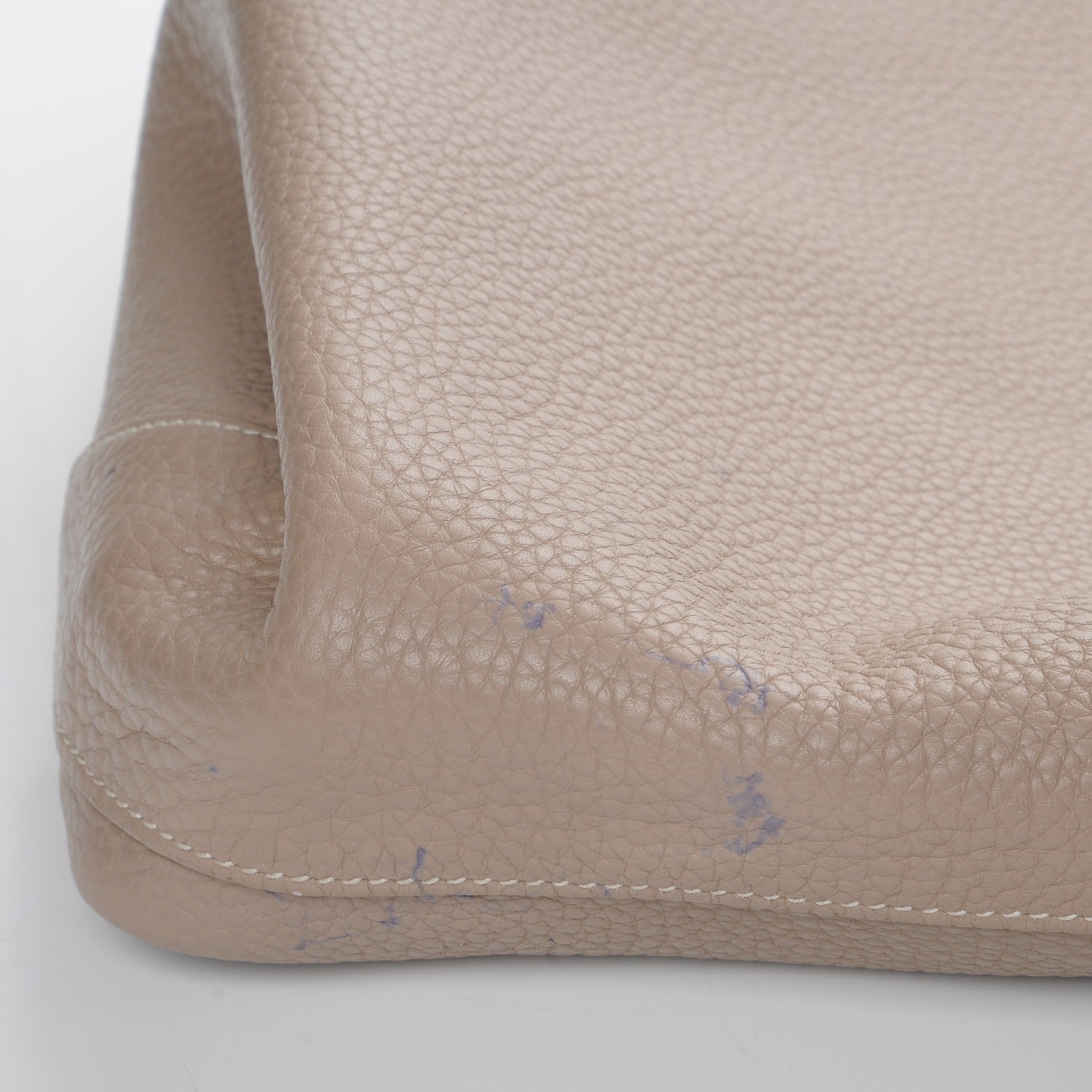 Hermes Taurillon Clemence Double Sens 45 Reversible Tote Mykonos Gris Tourterelle 11 of 11