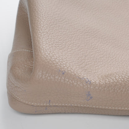 Hermes Taurillon Clemence Double Sens 45 Reversible Tote Mykonos Gris Tourterelle 11 of 11
