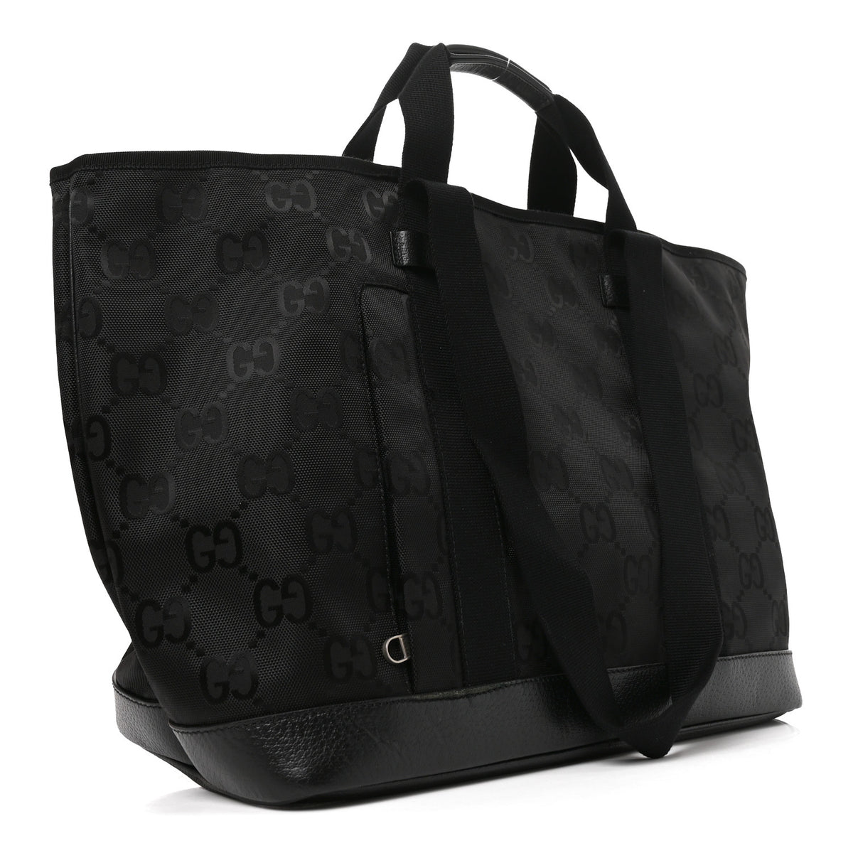 Econyl Nylon Monogram Medium Off The Grid Tote Bag Black