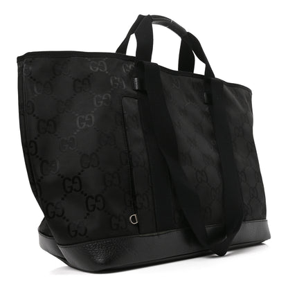 Gucci Econyl Nylon Monogram Medium Off The Grid Tote Bag Black 3 of 10