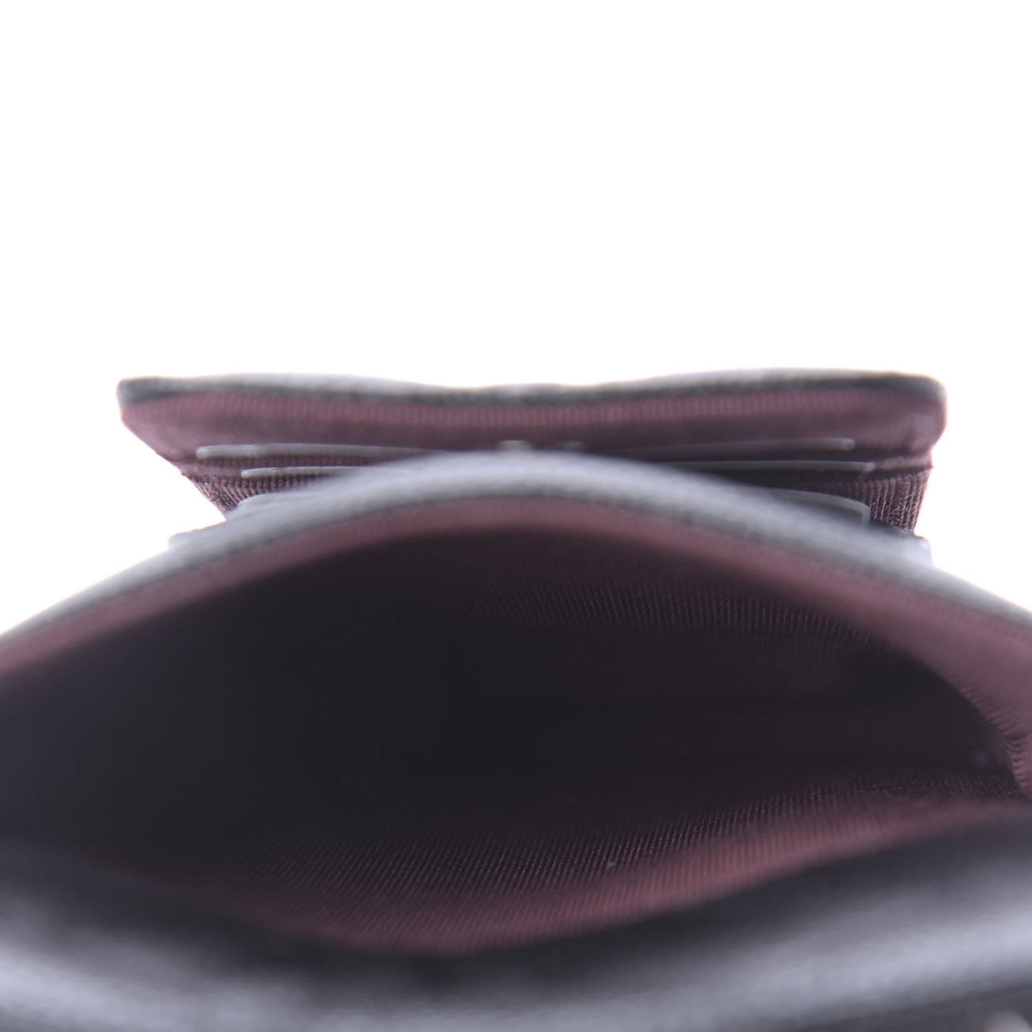 Caviar Quilted Zip Phone Case Black