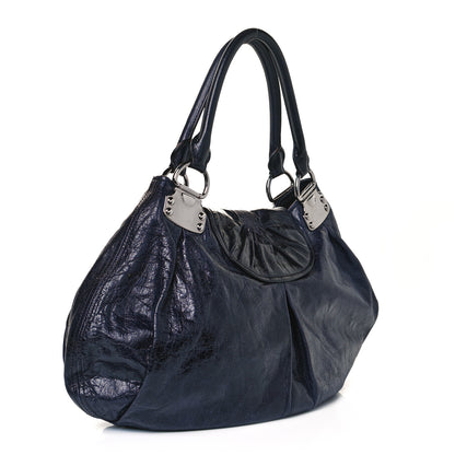 Miu Miu Vitello Shine Vintage Tote Zaffiro 2 of 10