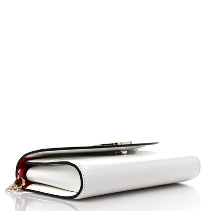 Christian Louboutin Shiny Calfskin Loubi54 Wallet On Chain White 4 of 9
