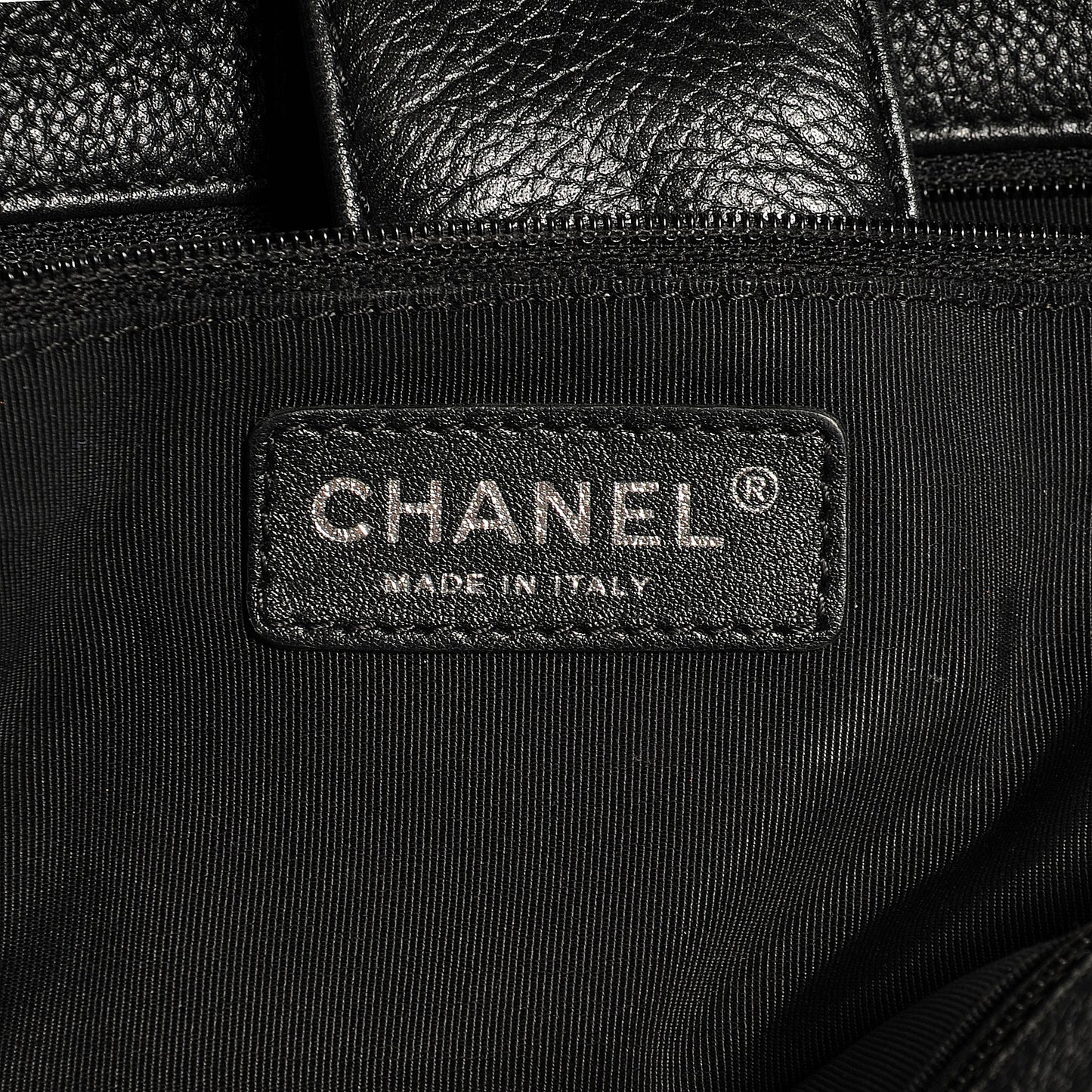 Calfskin Cerf Executive Shopper Tote Black