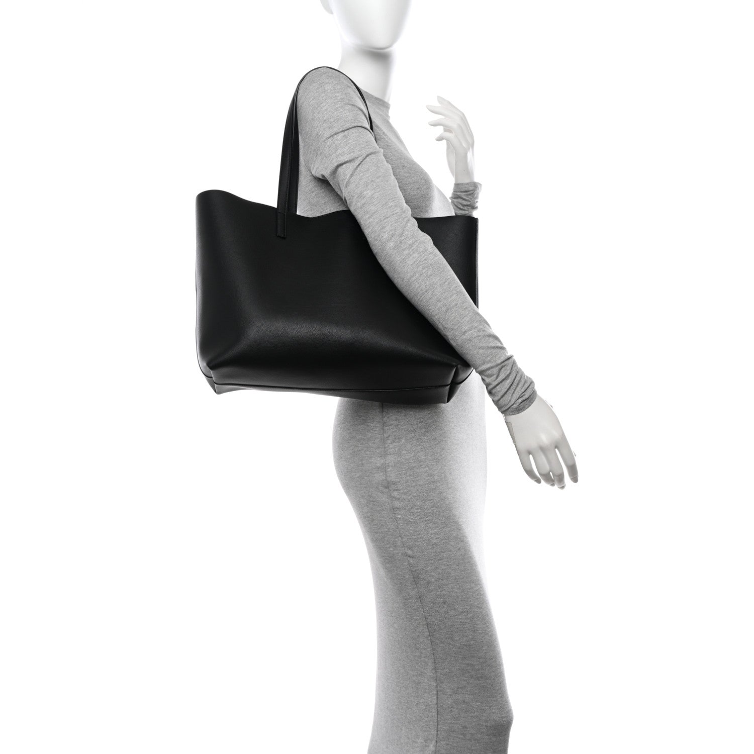 Saint Laurent Calfskin Large Shopping Tote Black 2 of 11