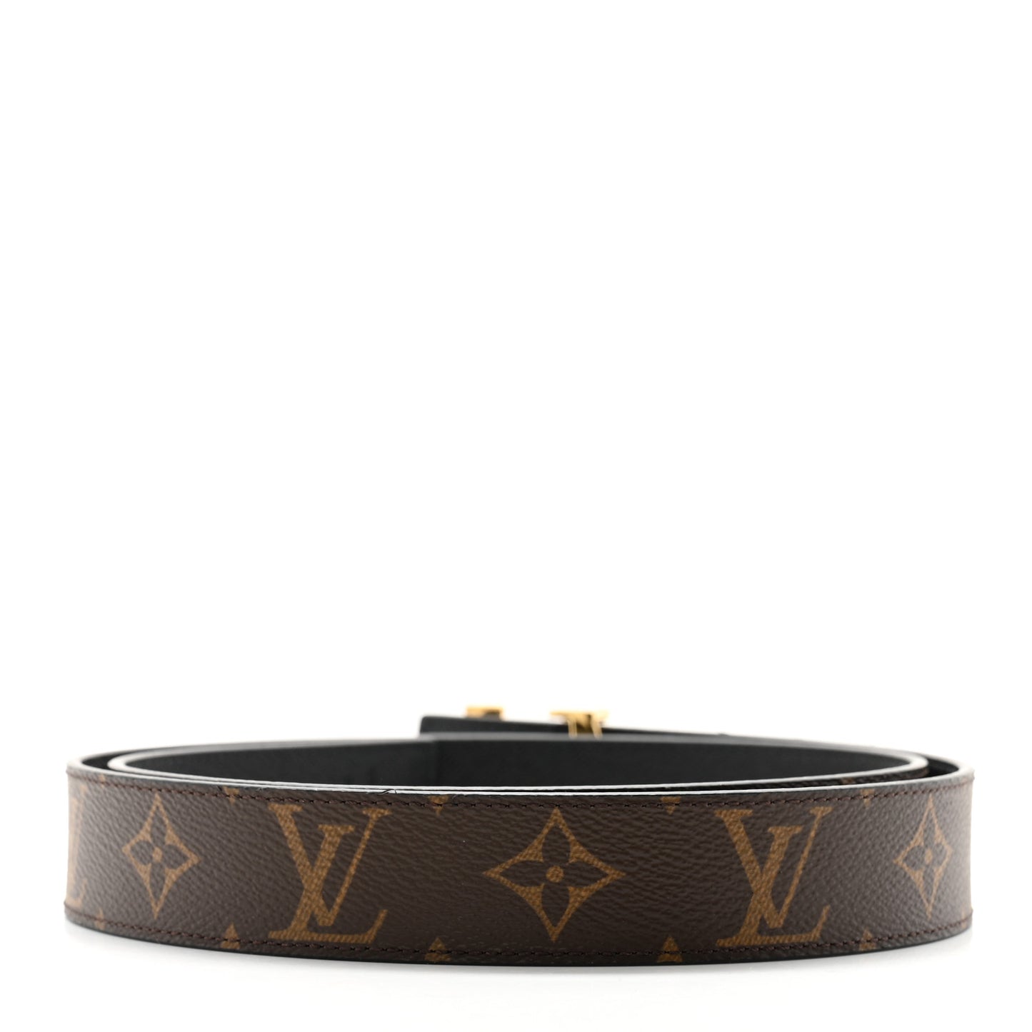 Calfskin Monogram 30mm LV Initiales Reversible Belt 90 36 Black