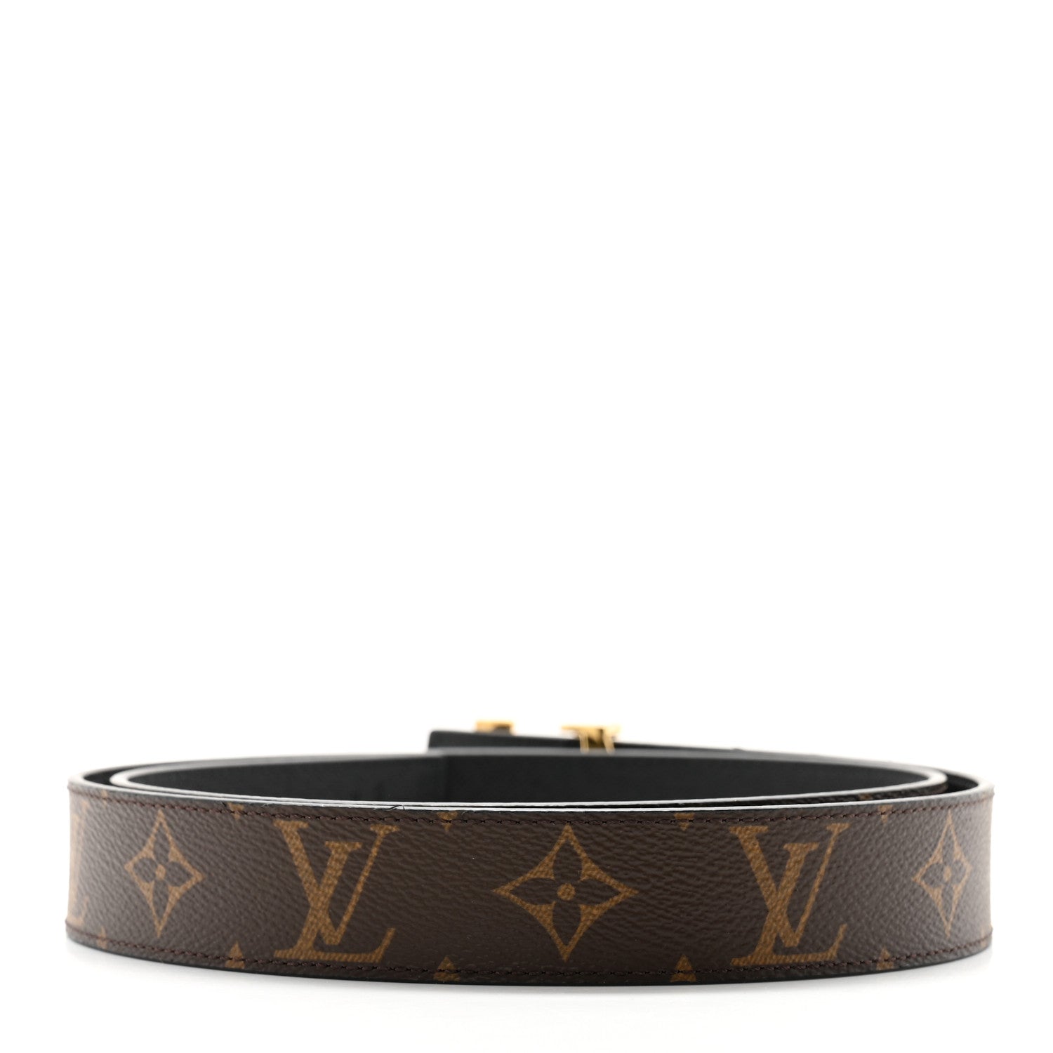 Louis Vuitton Calfskin Monogram 30mm LV Initiales Reversible Belt 90 36 Black 2 of 7