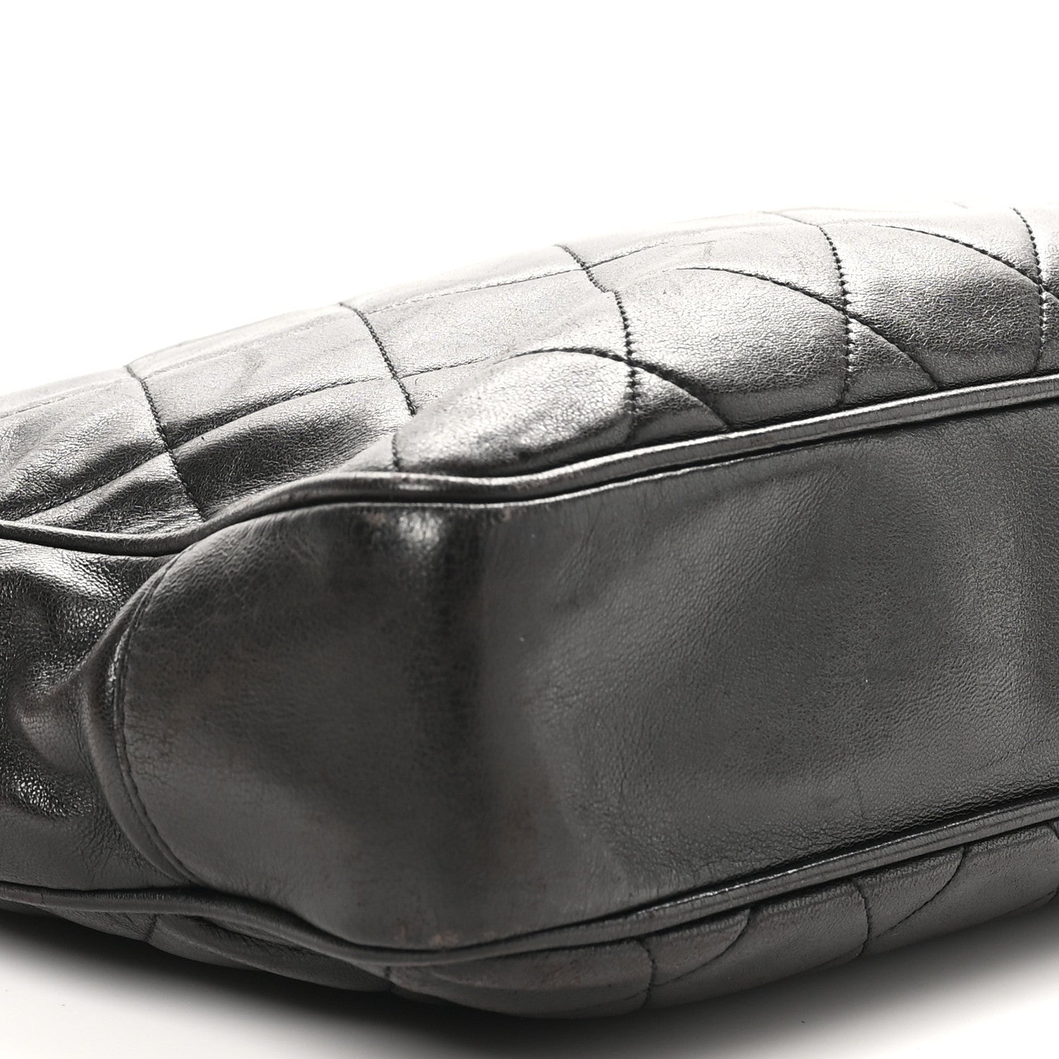 Chanel Lambskin Quilted Shopping Tote Dark Brown 8 of 12