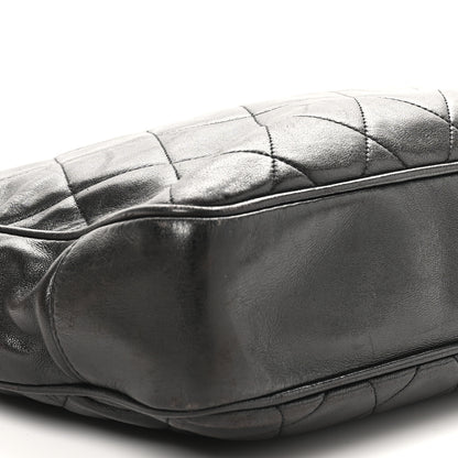 Chanel Lambskin Quilted Shopping Tote Dark Brown 8 of 12