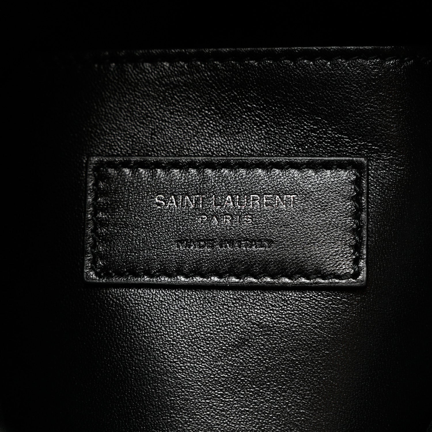 Saint Laurent Grain De Poudre West Hollywood Monogram Fold Over Clutch Black 5 of 5