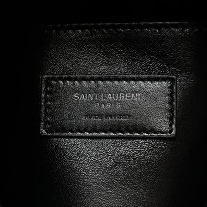 Saint Laurent Grain De Poudre West Hollywood Monogram Fold Over Clutch Black 5 of 5