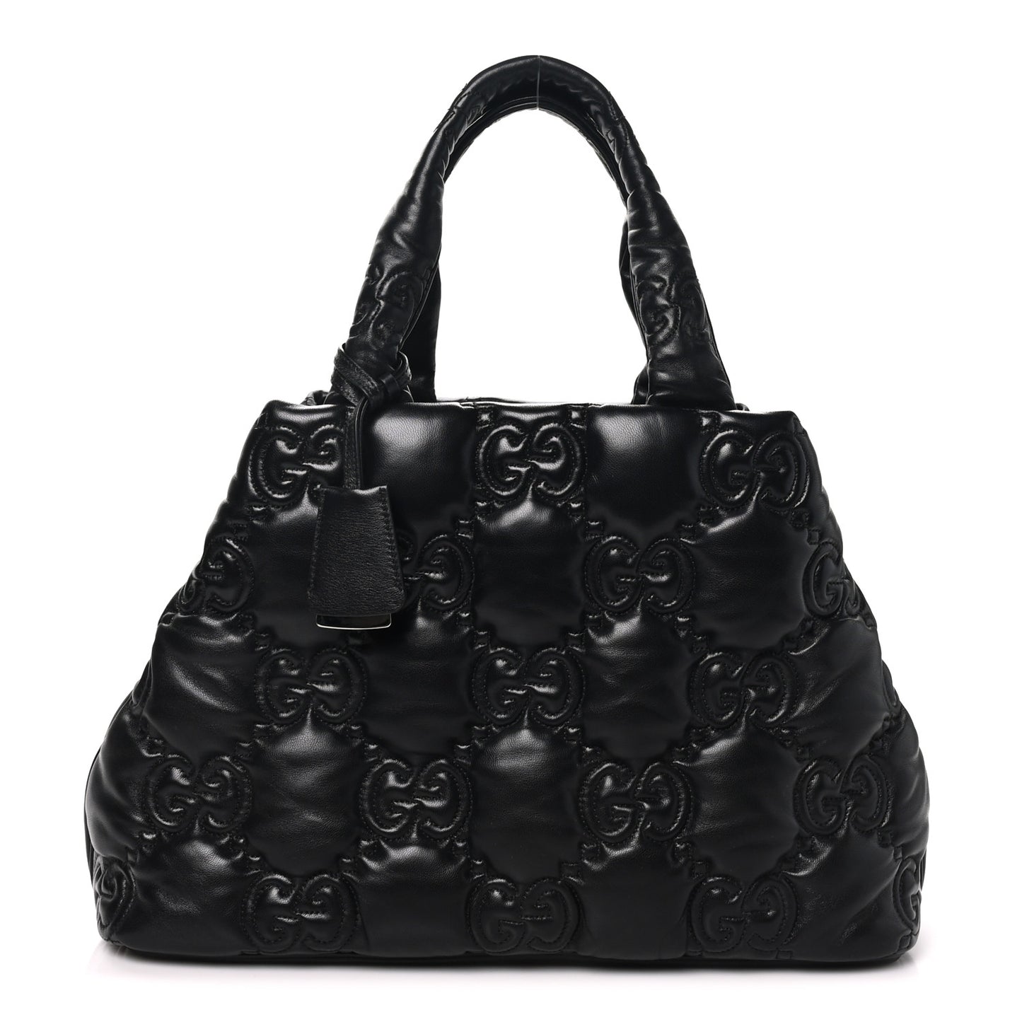 Calfskin GG Matelasse Large Tote Black