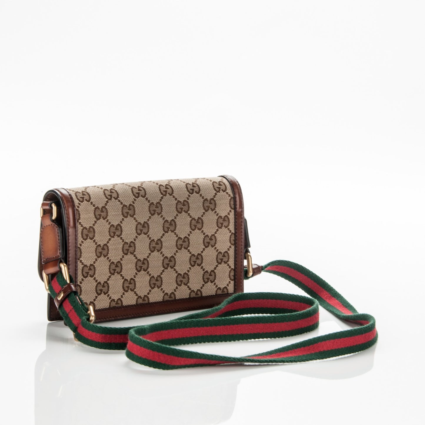 Monogram Lady Web Convertible Wallet Beige Cuir