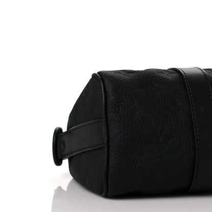 Louis Vuitton Monogram Taurillon Keepall Bandouliere 25 Black 5 of 6
