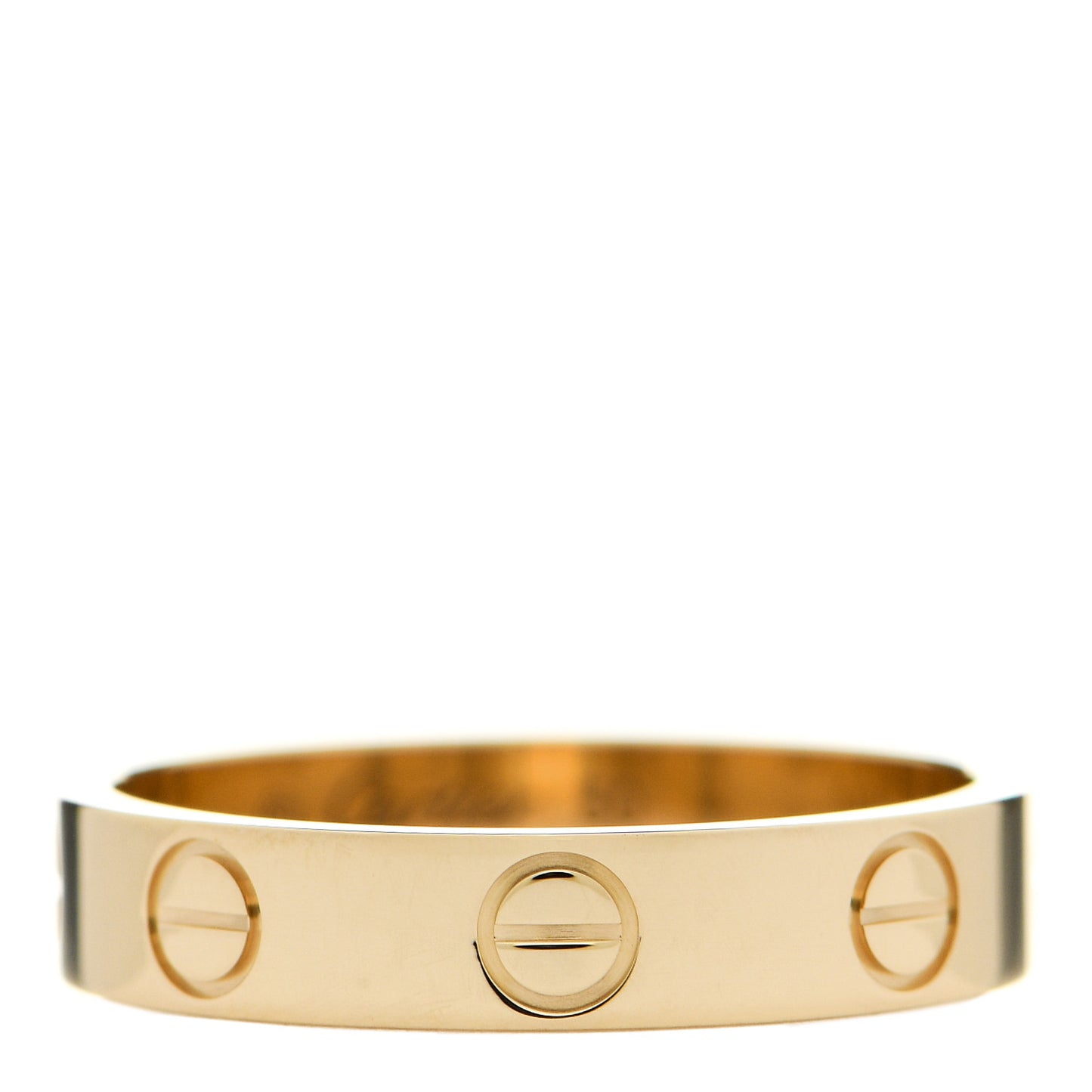 18K Yellow Gold 3.5mm LOVE Wedding Band Ring 50 5.25
