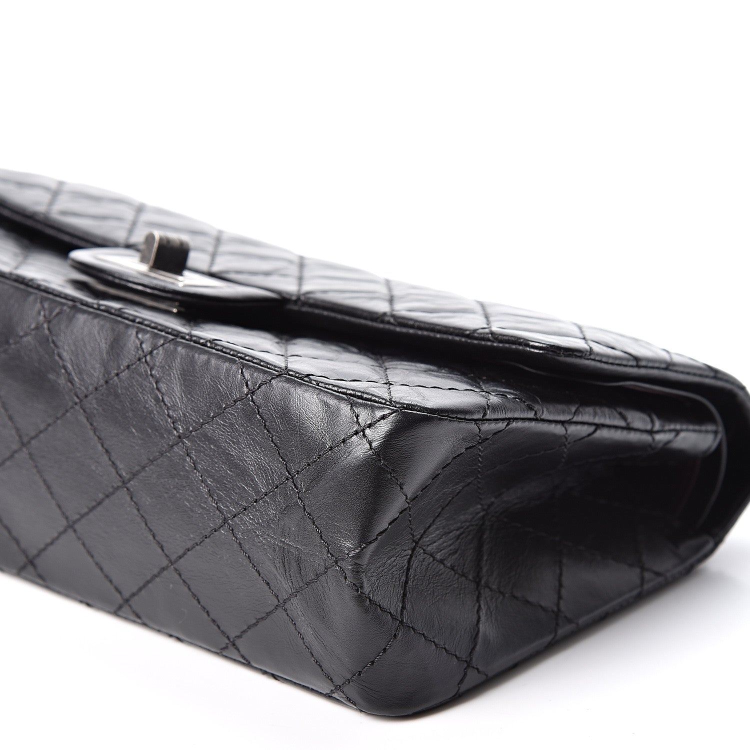 Chanel Aged Calfskin Quilted 2.55 Reissue 225 Flap Black 9 of 10
