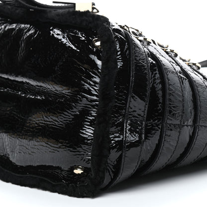 Jimmy Choo Patent Shearling Bree Tote Black 8 of 8