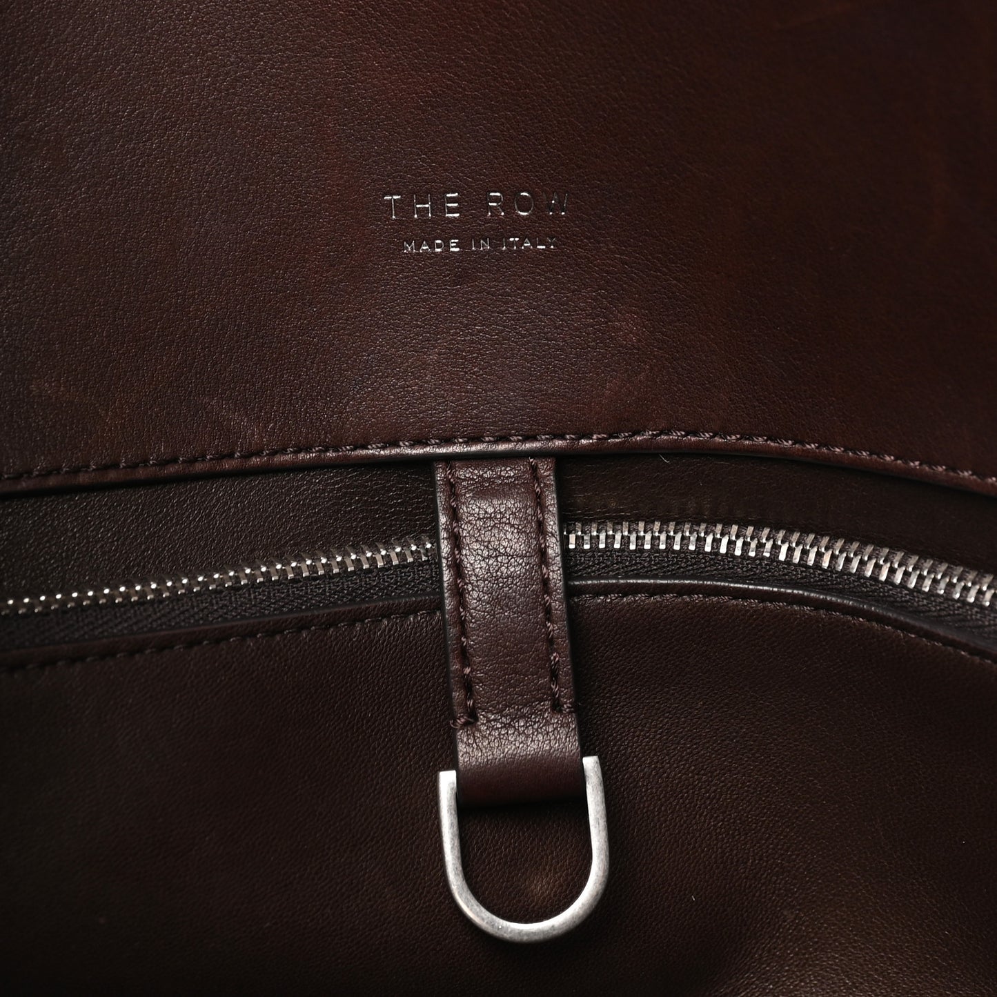 Polished Saddle Calfskin EW Margaux Chestnut