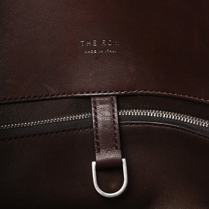 The Row Polished Saddle Calfskin EW Margaux Chestnut 6 of 10