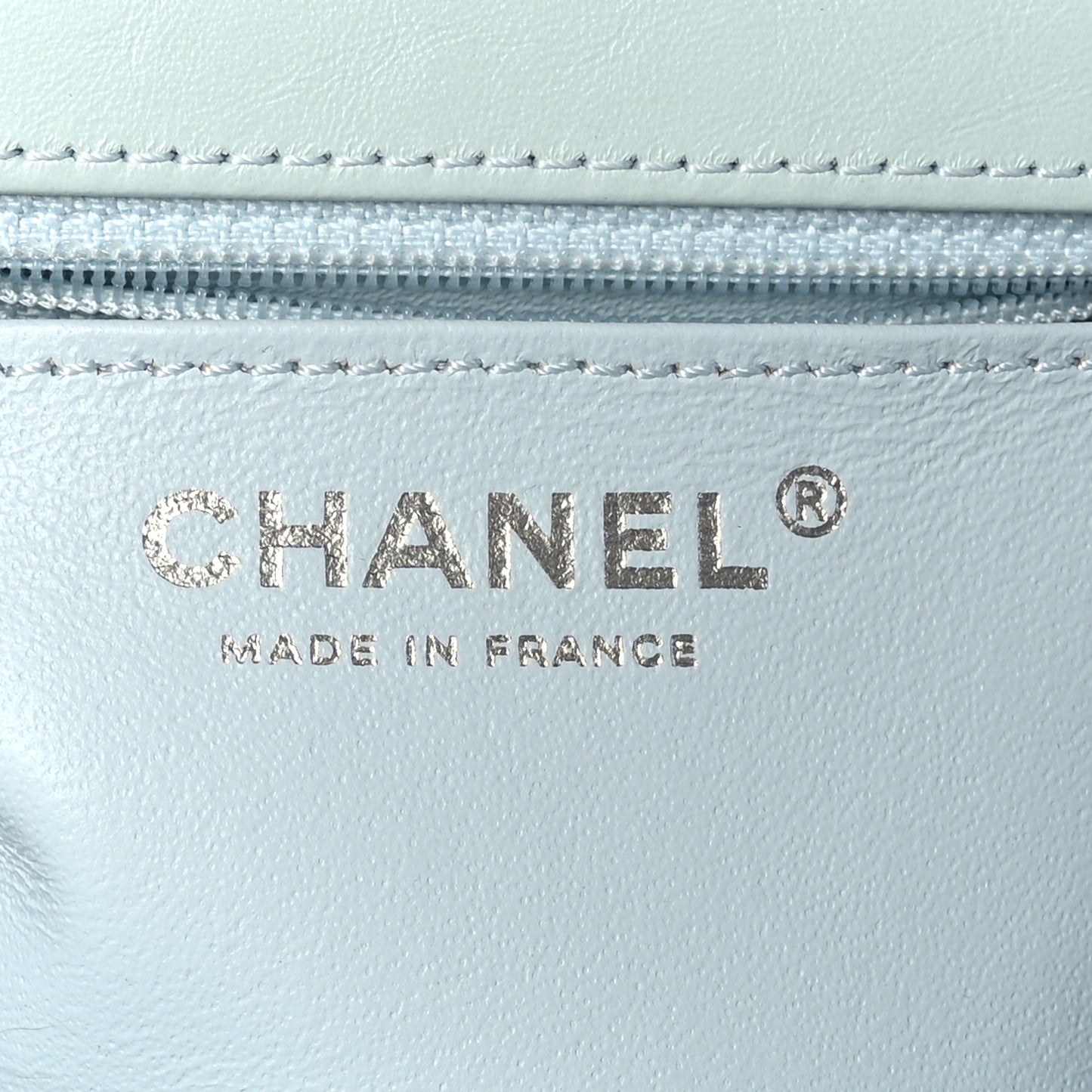 Aged Calfskin Chevron Quilted 2.55 Reissue Mini Flap Light Blue