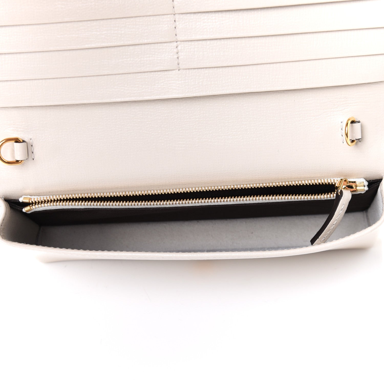 Gucci GG Supreme Monogram Azalea Calfskin Horsebit 1955 Wallet On Chain Beige Ebony Mystic White 4 of 5