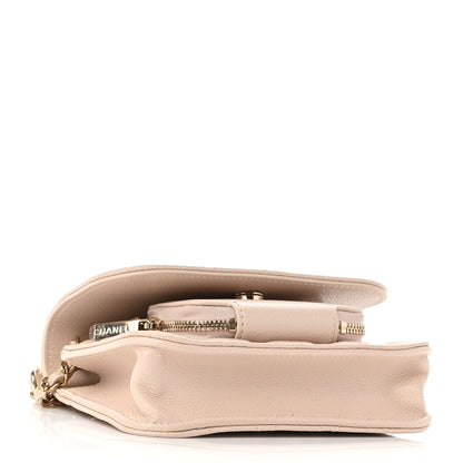 Chanel Caviar Quilted Business Affinity Clutch With Chain Flap Beige 4 of 11