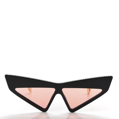 Gucci Acetate Crystal Geometric Sunglasses GG0430S Black 2 of 7