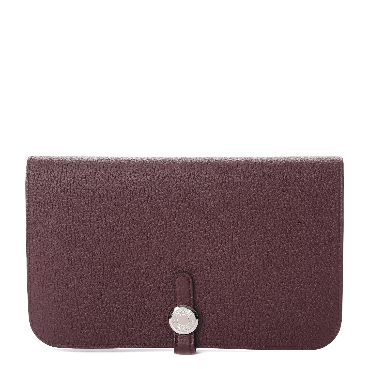 Hermes Togo Dogon Duo Wallet Bordeaux 1 of 12