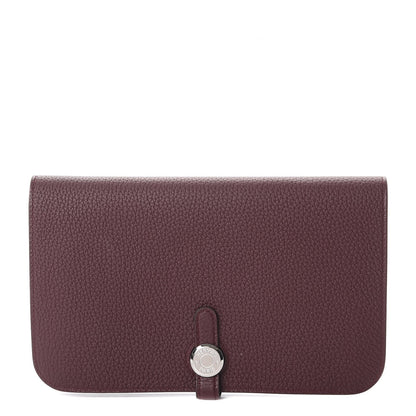 Hermes Togo Dogon Duo Wallet Bordeaux 1 of 12