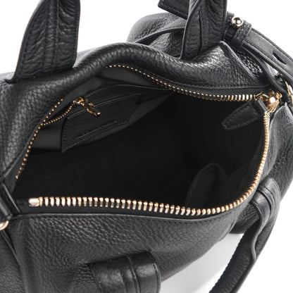 Alexander Wang Pebbled Lambskin Rocco Duffel Black Pale Gold Hardware 7 of 8