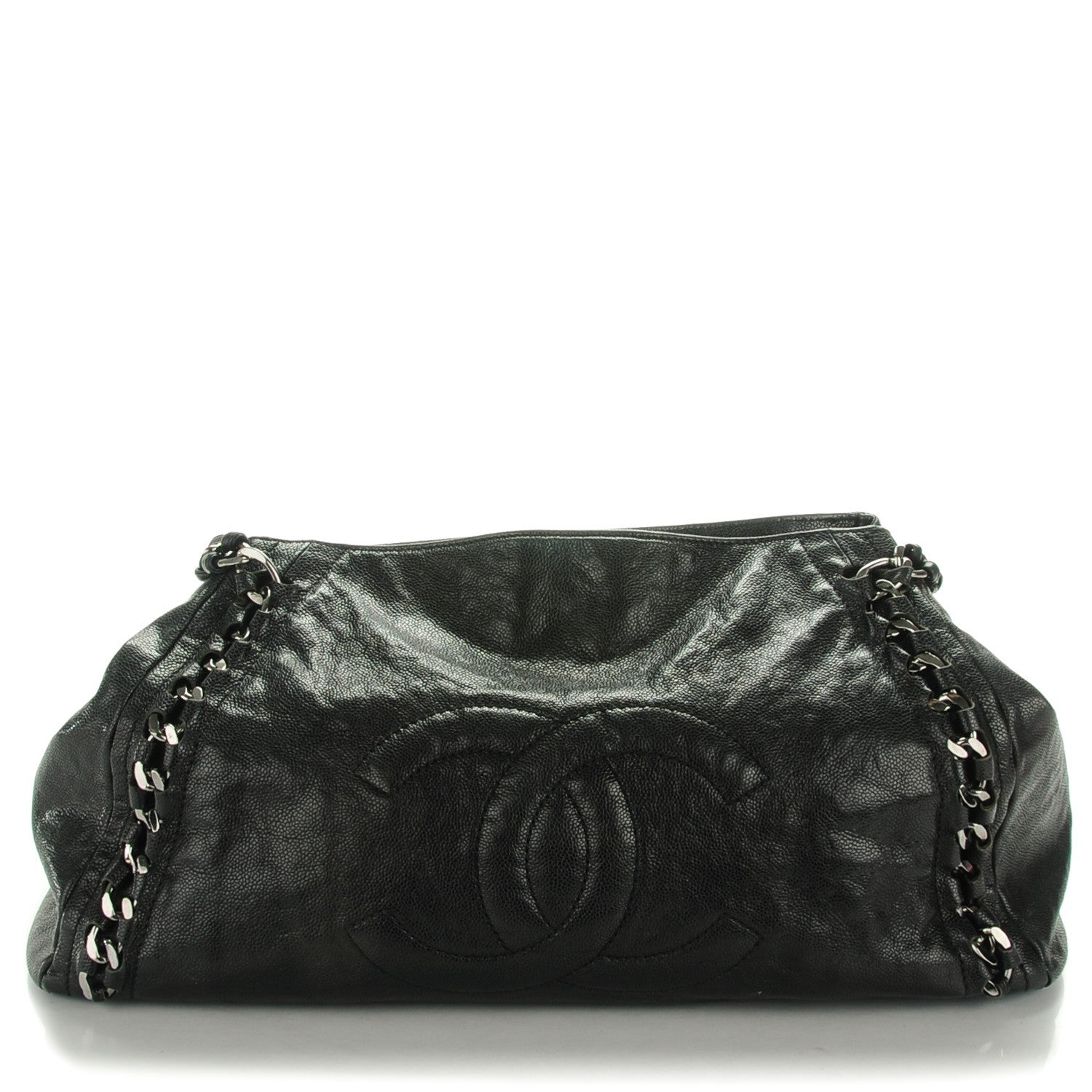 Chanel Glazed Caviar East West Modern Chain Tote Black 1 of 8