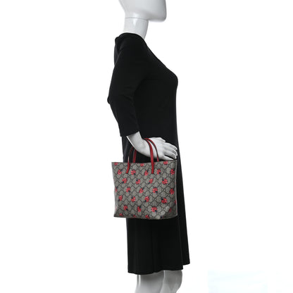 Gucci GG Supreme Monogram Childrens Ladybug Tote Red 2 of 11