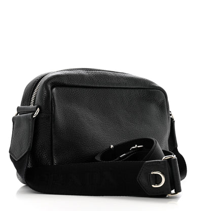 Prada Vitello Daino Camera Crossbody Black 3 of 12