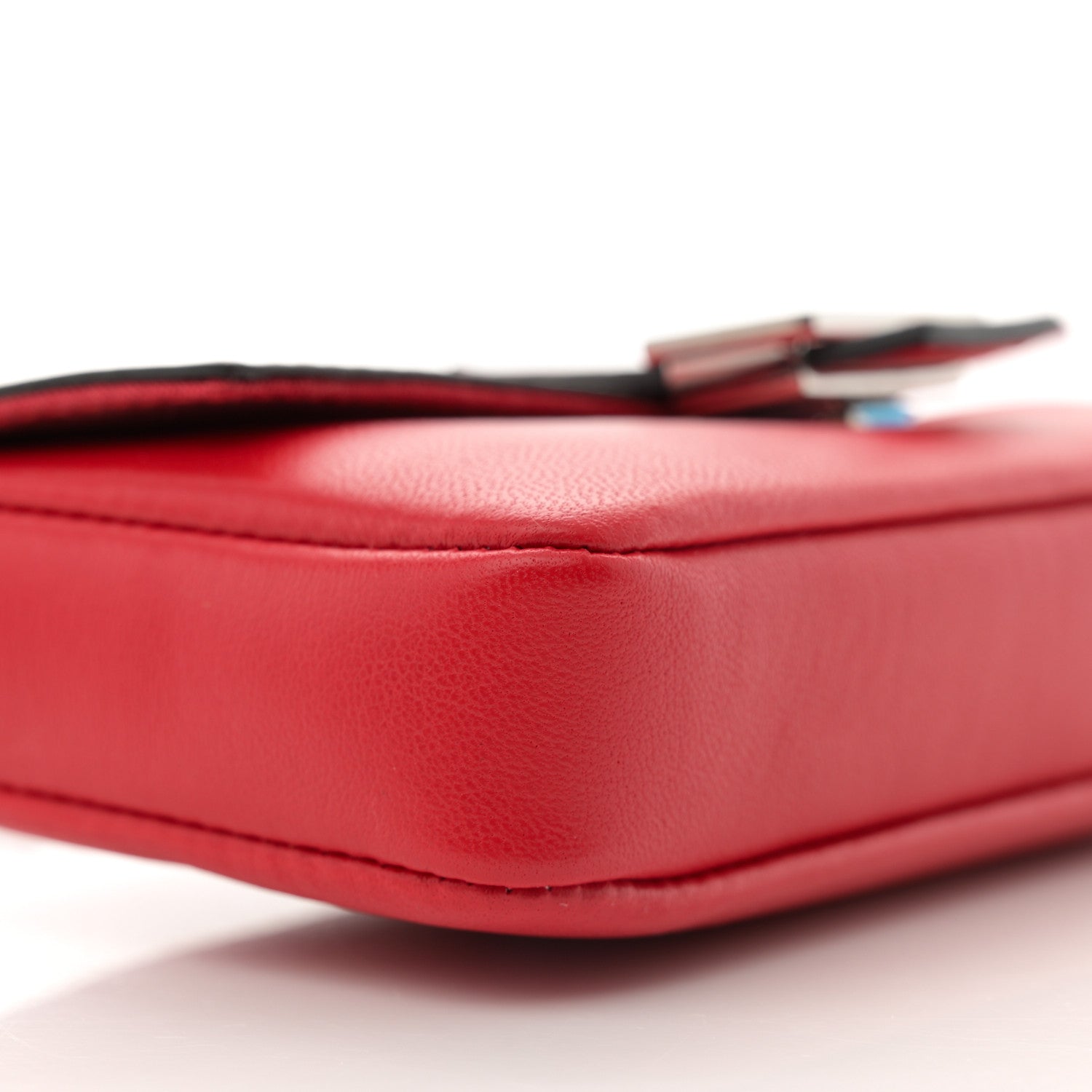 Fendi Shiny Nappa Micro Baguette Rosso 9 of 12