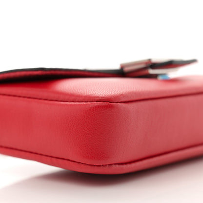 Fendi Shiny Nappa Micro Baguette Rosso 9 of 12